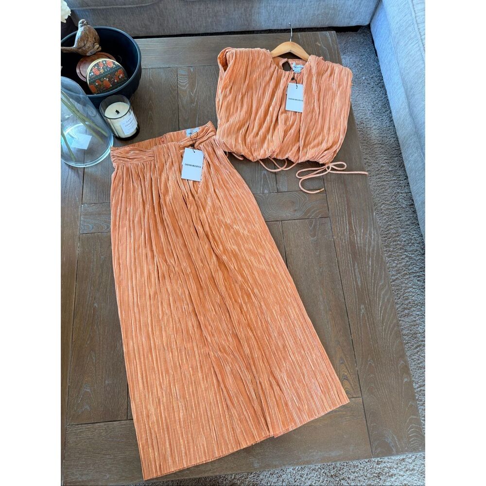 NWT Sabina Musayev North Top & Galia Skirt Set in Peach Size Small (D4) - Picture 3 of 11